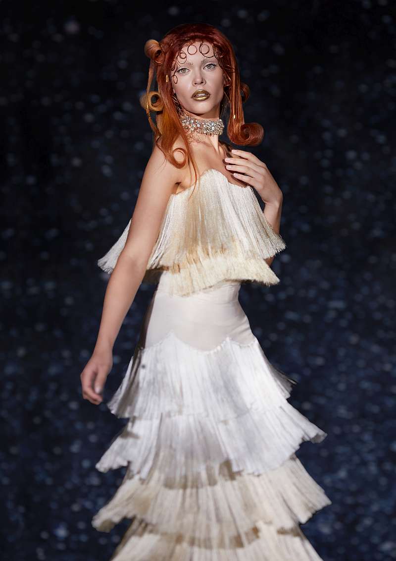 Copper Hair with Pin Curls and Intricate Curl Details - Ann Marie Young - Celestial Collection